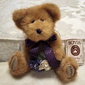 Boyds Bears 💜 Flora Thanksabunch Plush Bear With Tag